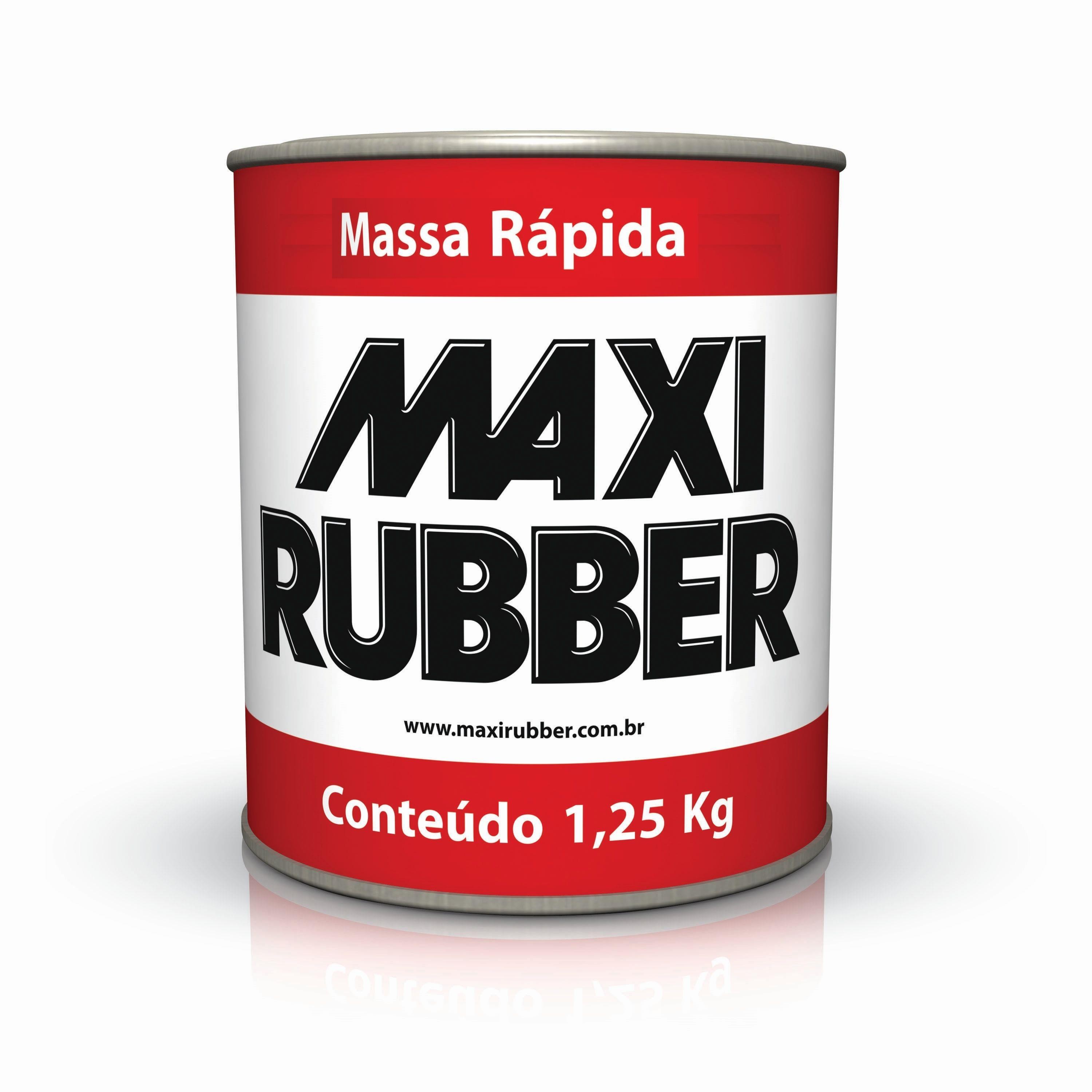 MASSA RÁPIDA BRANCA - MAXI RUBBER - 0,9L